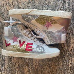 Saint Laurent Love High Top Sneakers